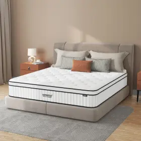 762715440129 HEMERA Queen Mattress Hybrid Box Pocket Springs