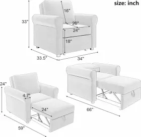 EMMA-SF-00001-LWJ HFYEE Sofa Bed Sleeper Couch Pullout #2