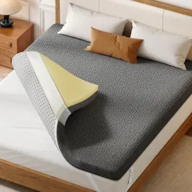 Beyshytpjq HOMIFLEX Breathable Colling Gel Memory Foam Topper