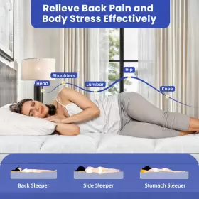 197839255395 HOMNIA Quilted Pad Mattress Anti Slip Queen #3