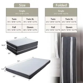 085353547280 HUEIFY Fold Mattress Single Memory Foam Guest #3