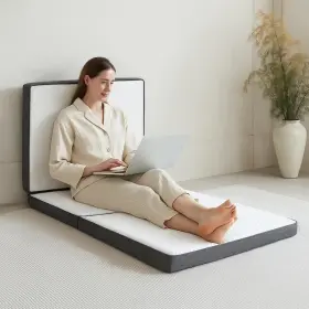 094759834344 HUEIFY Fold Memory Foam Mattress Single Folding