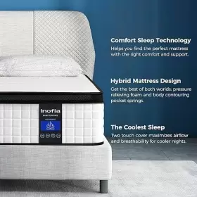 602299986005 INOFIA Twin Mattress Hybrid Innerspring Single #2