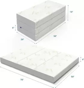 696535716884 INOFIA Folding Mattress Memory Foam Fold Ultra #3