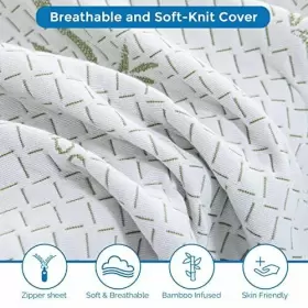 768649816542 IULULU Twin Mattress Memory Foam Box Tea Gel #3