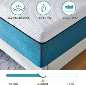 696578150027 IYEE NATURE Mattress Gel Memory Foam Box Bed #2