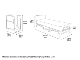 106801 HOSPITALITY Folding Spring Mattress Headboard #3