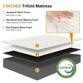 761017707565 JEREMY CASS INC Folding Mattress Fold Memory #3