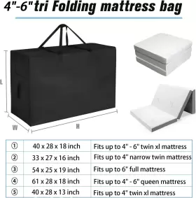 705353042713 JUNGDA Folding Mattress Storage Bags Trifold #3