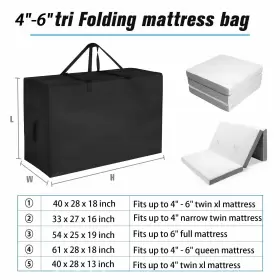 707025473368 JUNGDA Folding Mattress Storage Bag Memory Foam #3