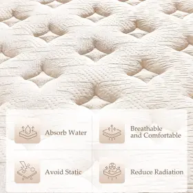 649226998649 KESCAS Memory Foam Hybrid Queen Mattress Knitted #3