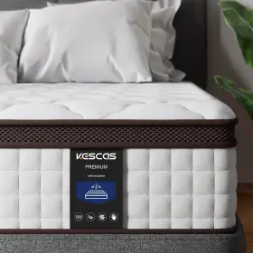671891589372 KESCAS Queen Mattress Hybrid Memory Foam Heavier