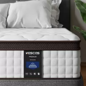 671891589815 KESCAS Hybrid Mattress Memory Foam Heavier Coils