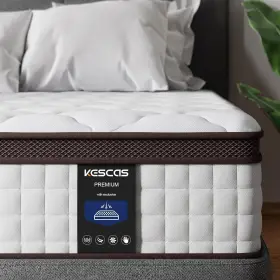 791137515665 KESCAS Hybrid Mattress Memory Foam Heavier Coils