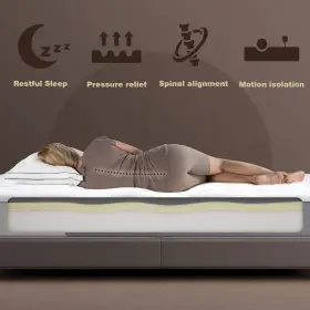 795847477930 KESCAS Gel Memory Foam Mattress Twin