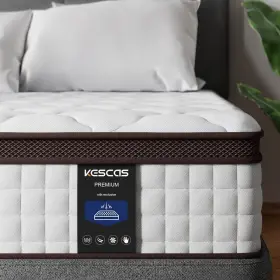 HDKX-K10TXL KESCAS Euro Top Twin Firm Memory Foam Bed Box