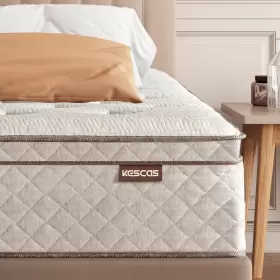 KTB12Q KESCAS Queen Hybrid Memory Foam Mattress Euro Top