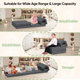 840325634128 KIDIRECT Couch Folding Sofa Bed Convertible #3