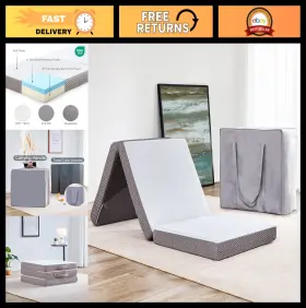 13682 KINGFUN Fold Gel Memory Foam Mattress Guest Bed Breat