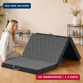 TWIN-6 KOUSIERA Mattress Twin Memory Foam Topper Trifold Wash