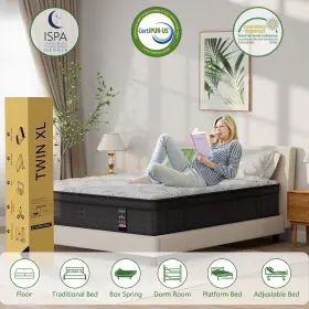 KOWHY14 KOW Twin Queen King Mattress Memory Foam Pocket Box
