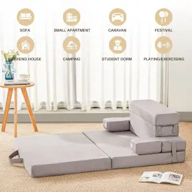 671891356912 LAZYZIZI Sleep Mattress Floor Couch Headrest #3