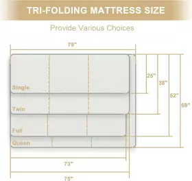 689854078009 LAZYZIZI Innerspring Mobile Mattress Semi Bed #2
