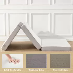 691195027387 LAZYZIZI Folding Mattress Memory Foam Fold #3