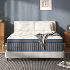 850064762686 LECHEPUSSLEEP Twin Mattress Hybrid Cooling Gel