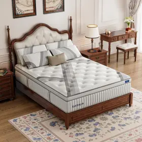 XW250340 LECHEPUSSLEEP Queen Mattress Hybrid Mdi Memory Foam