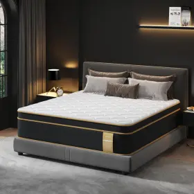 R07-1 LETMOON Firm King Mattress Gel Memory Foam Hybrid Bed