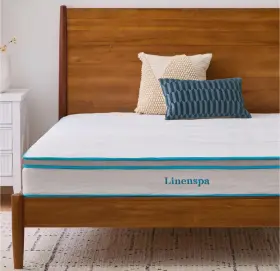 848971048771 LINENSPA Memory Foam Innerspring Hybrid Firm