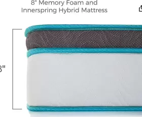 LSES08TTGFSP LINENSPA Memory Foam Hybrid Twin Mattress #2