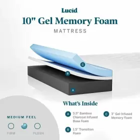 LU10QQMD30GF LUCID Memory Foam Mattresss Twin #2