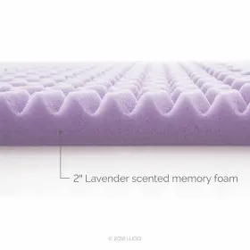 LU20FF30ZT LUCID Zone Lavender Memory Foam Mattress Topper #2