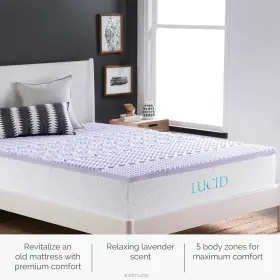 LU20FF30ZT LUCID Zone Lavender Memory Foam Mattress Topper #3