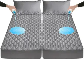 733669171773 LUNSING Split King Mattress Protector Bed