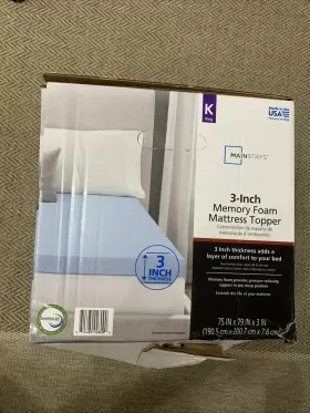 815489028090 MAINSTAYS Memory Foam Mattress Topper King #3