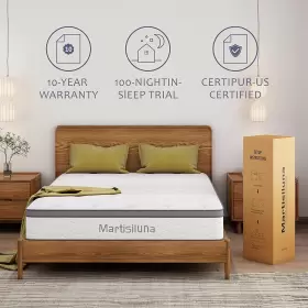 WF-FMA-012F MARTISILUNA Pressure Relief Gel Memory Foam Twin