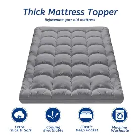 975468161706 MATBEBY Twin Mattress Topper Breathable Qui #2