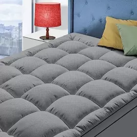 975468161768 MATBEBY King Mattress Topper Quilted Fitted