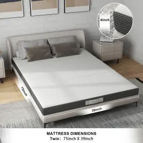 GOUHM304DBO MATTRESS Folding Gel Memory Foam Fold Firm Twin