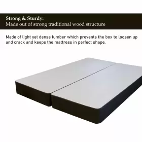 658848174539 MATTRESS SOLUTION Split Wood Box Spring Foundati #2