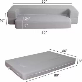 791541450354 MAXDIVANI Wotu Folding Sofa Sleeper Bed Couch #2