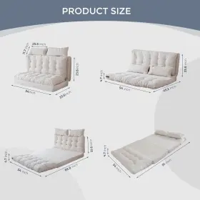 313036477426 MAXYOYO Bean Bag Bed Tufted Folding Sofa Pillows #2