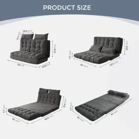 705353354977 MAXYOYO Bean Bag Bed Tufted Folding Sofa Pillows #2