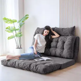 705353354977 MAXYOYO Bean Bag Bed Tufted Folding Sofa Pillows