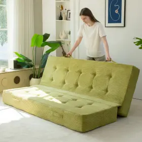 A122-GN MAXYOYO Folding Mattress Handles Tufted Couch Bed