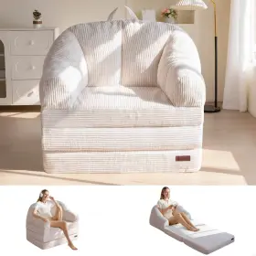 M-A120-BEIGE MAXYOYO Folding Sofa Bed Backrest Boneless Fold