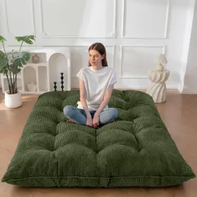 M-A126-DGREEN-F MAXYOYO Floor Mattress Futon Tufted Roll Up